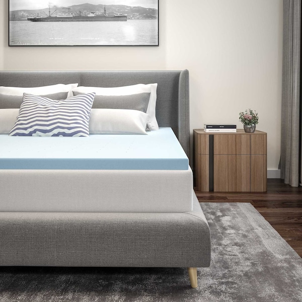 Flash Furniture Capri Comfortable Sleep 2 inch Cooling Gel Mattress Topper with CertiPUR-US Certified Memory Foam - Full MR-M35-2-F-GG - main